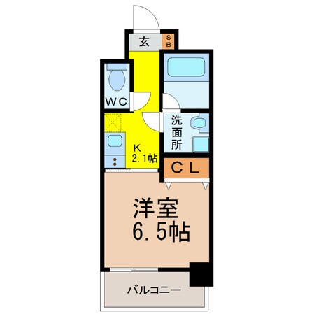 浅間町駅 徒歩2分 3階の物件間取画像